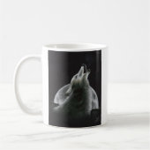 夜の音楽-オオカミのマグ コーヒーマグカップ (左)