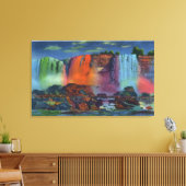 夜の風の洞窟まで歩く キャンバスプリント (インサイチュ (リビング))