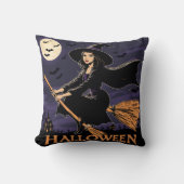 夜の飛んでいる景色幽霊のよく出るの上の魔女 クッション (正面)