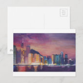 夜の香港スカイライン ポストカード (正面/裏面)