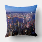 夜の香港ビクトリア港 クッション (裏面)