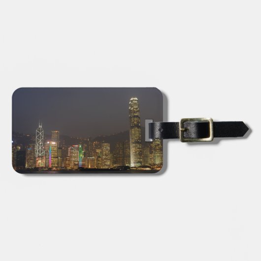 夜の香港島 ラゲッジタグ (正面横)