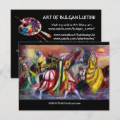 夜の馬乗り ファンタジー インビテーションポストカード (正面/裏面)