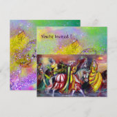 夜の騎手たち,黄色、紫、緑の輝き 招待状 (正面/裏面)