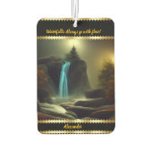 夜の魔法の滝、ユニークな カーエアーフレッシュナー (裏面)