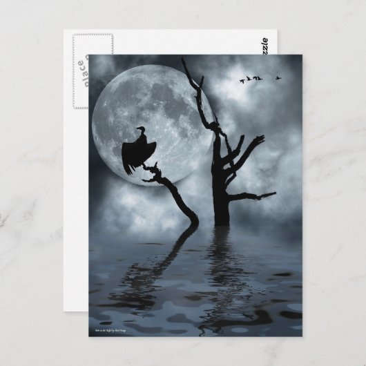 夜の鳥 ポストカード (正面/裏面)