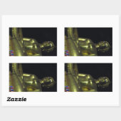 夜の黄金仏 長方形シール (シート)