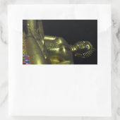 夜の黄金仏 長方形シール (バッグ)