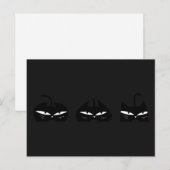 夜の黒猫3 ポストカード (正面/裏面)