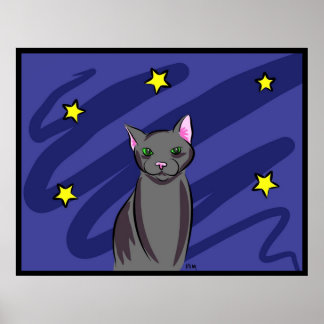 夜の黒猫 ポスター