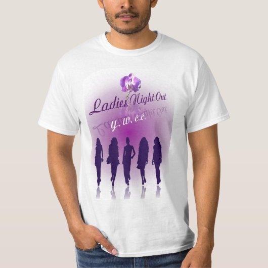 夜の5人の女性のTシャツ Tシャツ (正面)