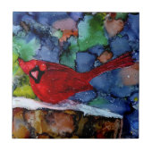 夜の（鳥）ショウジョウコウカンチョウ タイル (正面)