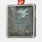 夜のChenangoの通りの北の眺め メタルオーナメント (左)