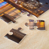 夜のMelbourne Yarraの川 ジグソーパズル (側面)