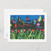 『夜のNYCグリーン』 ポストカード (正面/裏面)