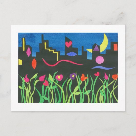 『夜のNYCグリーン』 ポストカード (正面)