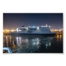 夜のP&O ハルルートの誇りフェリー