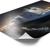 夜のP&O Pride of Hullフェリー フォトプリント (角)