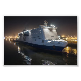 夜のP&O Pride of Hullフェリー フォトプリント