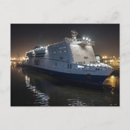 夜のP&O Pride of Hullフェリー ポストカード