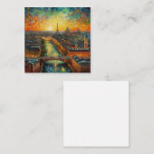 夜のParis ヴァン・ゴッホスタイル ノートカード (正面/裏面)
