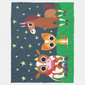 夜のReba、Purrlおよびゾーラ フリースブランケット (正面)