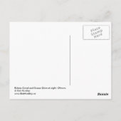 夜のRideau運河そしてサセックスドライブ ポストカード (裏面)