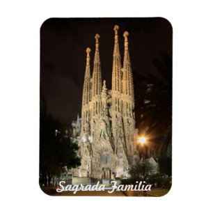 夜のSagrada Familia マグネット