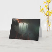 夜のSnoqualmie カード (黄色い花)