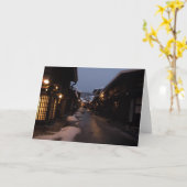 夜のTakayama カード (黄色い花)