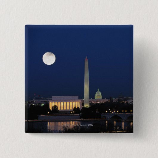 夜のWashington D.C. 缶バッジ (正面)