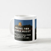 夜のWinonaミネソタのマグSugarloaf コーヒーマグカップ (正面左)