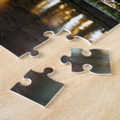 夜のYarraおよびメルボルンの素晴らしいスカイライン ジグソーパズル (側面)