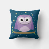 夜はかわいいフクロウ  クッション (裏面)