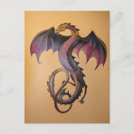 夜はがきの神秘的な獣 ポストカード (正面)