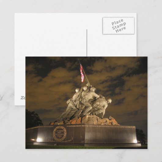 夜はがき岩島 ポストカード (正面/裏面)