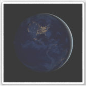 夜はアメリカのシティライトと完全な地球 シール (正面)