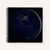 夜はアメリカのシティライトと完全な地球 ノートブック (正面)