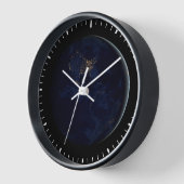 夜はアメリカのシティライトと完全な地球 壁時計 (傾斜)