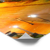 夜はインディアナ州のダウンタウンエバンズビル ポスター (角)