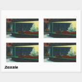 夜はクリスマスに休む 長方形シール (シート)