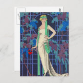 夜はジョージBarbierによって上がりました ポストカード (正面/裏面)