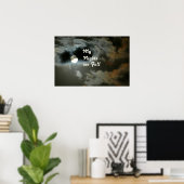 夜は満月の夜空のポスター ポスター (ホームオフィス)