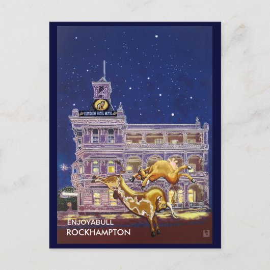夜は町で – ロックハンプトン ポストカード (正面)