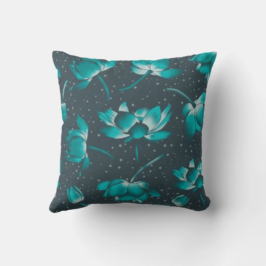 夜は蓮 クッション (裏面)