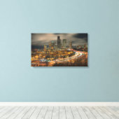 夜は車から光が漏れる キャンバスプリント (インサイチュ (ウッドフロア))