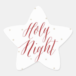 夜は静かすべて穏やかなクリスマス 星シール