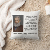 夜はGraham Bell Qteを作業するためのより静かな時間である クッション (ブランケット)