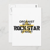 夜までにオルガン奏者のロックスター ポストカード (正面/裏面)