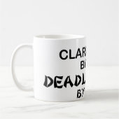 夜までにクラリネット奏者の致命的な忍者 コーヒーマグカップ (左)